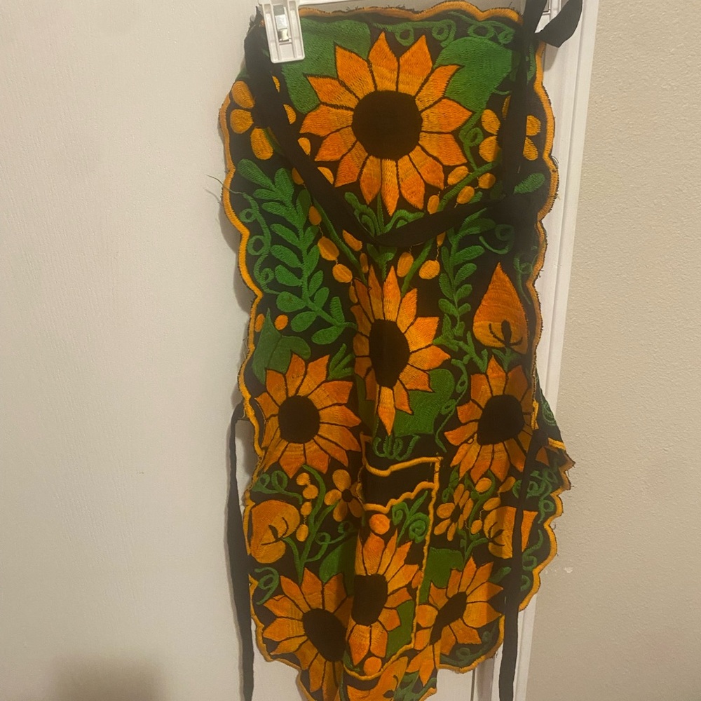 Sunflower Embroidered Apron